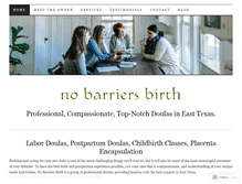 Tablet Screenshot of nobarriersbirth.com